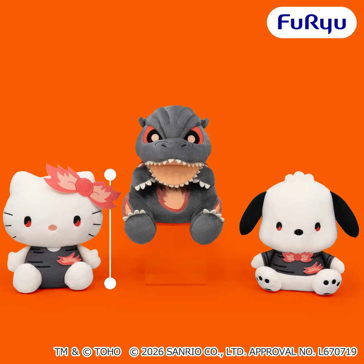 Godzilla x Sanrio Characters - Big Plush Toy (3 Types)