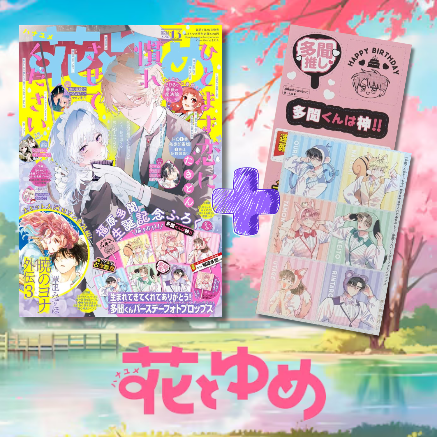 Hana to Yume 13 2026 - Hitomazu Koi ni Naresasetekudasai Cover + Bonus Tamon’s B‑Side Tamon-kun Birthday Photo Props