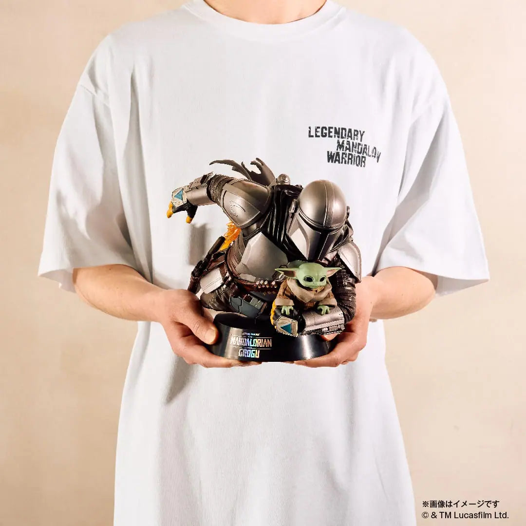 Happy Kuji Star Wars The Mandalorian and Grogu - A Prize The Mandalorian & Grogu Statue Figure