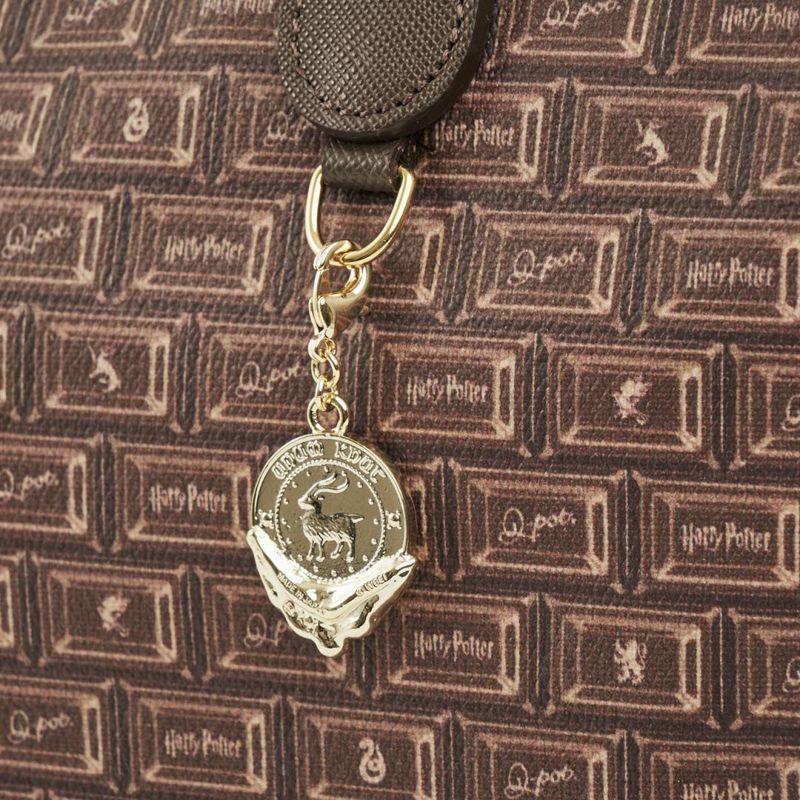 Harry Potter x Q-pot Collection - Hogwarts Chocolate Zip Tote Bag