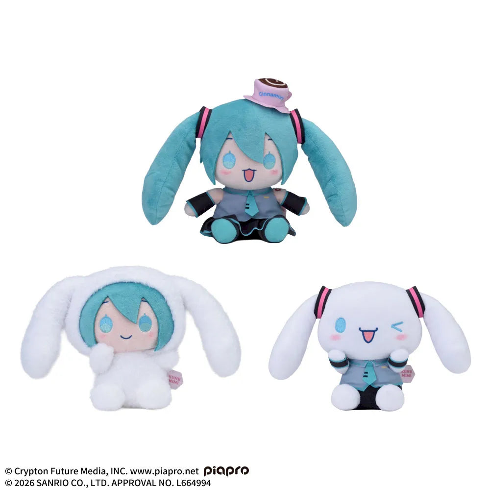 Hatsune Miku Kunemimi - Hatsune Miku x Cinnamoroll Plush Toy (3 Types)