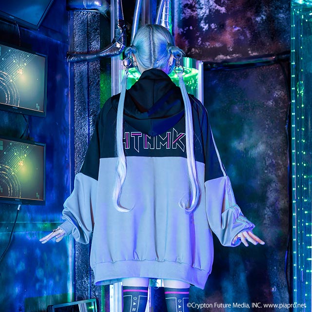 Hatsune Miku x Listen Flavor - Jersey Hoodie Black