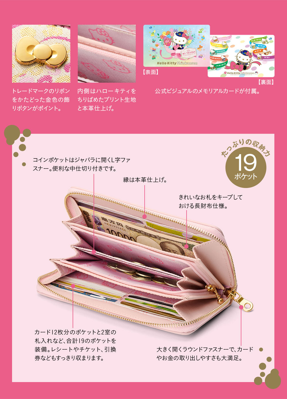 Hello Kitty x Shinkasen - Finale Commemorative Nishijin-ori Wallet