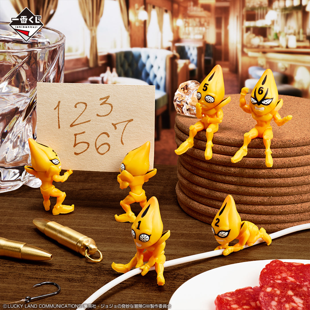 ICHIBAN KUJI JOJO'S BIZARRE ADVENTURE - GOLDEN WIND - I PRIZE - S.P DESKTOP MASCOT Complete Set 6 Types