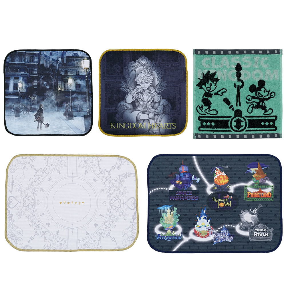 ICHIBAN KUJI KINGDOM HEARTS -LINKING HEARTS- E PRIZE - TOWEL SELECTION FULL SET 5 Pcs