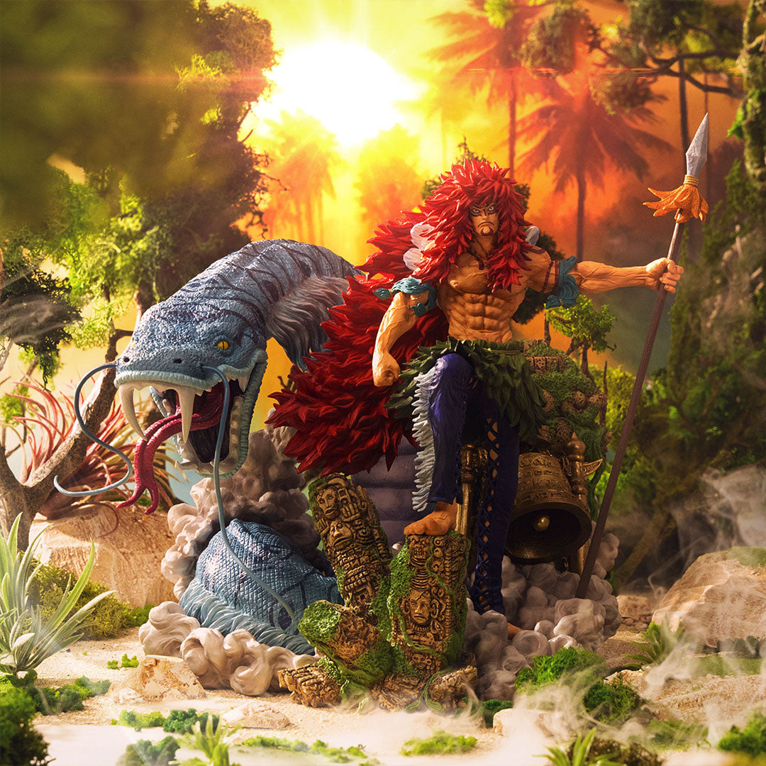 ICHIBAN KUJI ONE PIECE SCULPTOR KING SHANDORIAN WARRIOR - A PRIZE KALGARA FIGURE (BRUSH VER.)