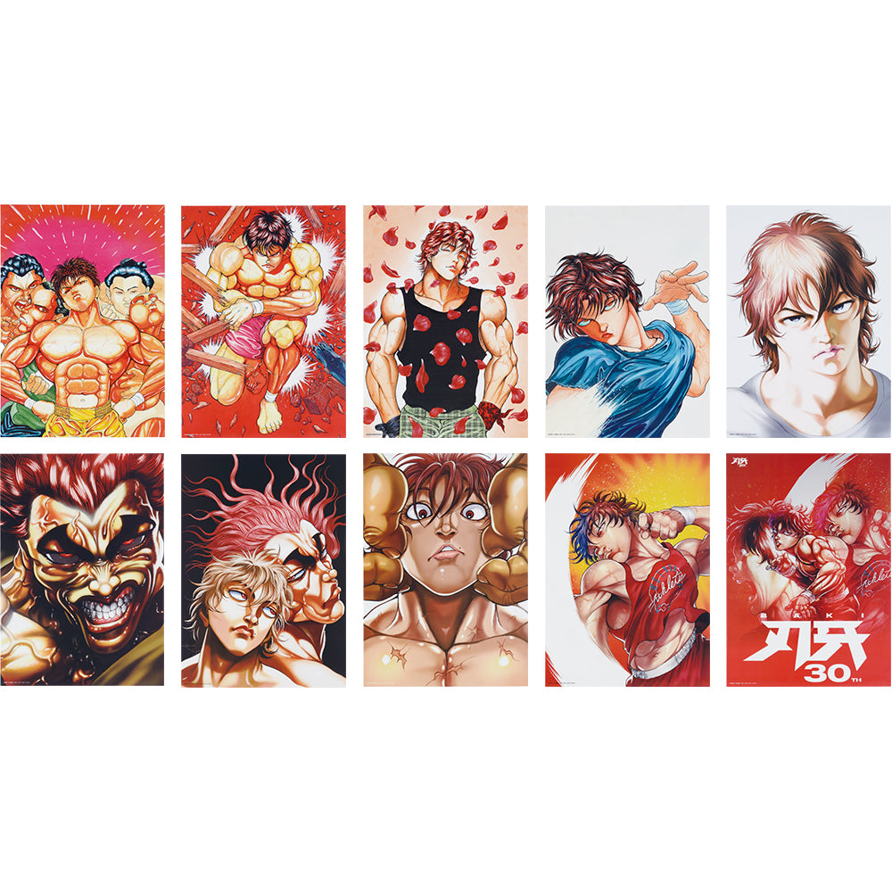 Ichiban Kuji Baki the Grappler the World Can Be Changed with One Fist - E Prize Clear Poster Complete Set of 10 Types