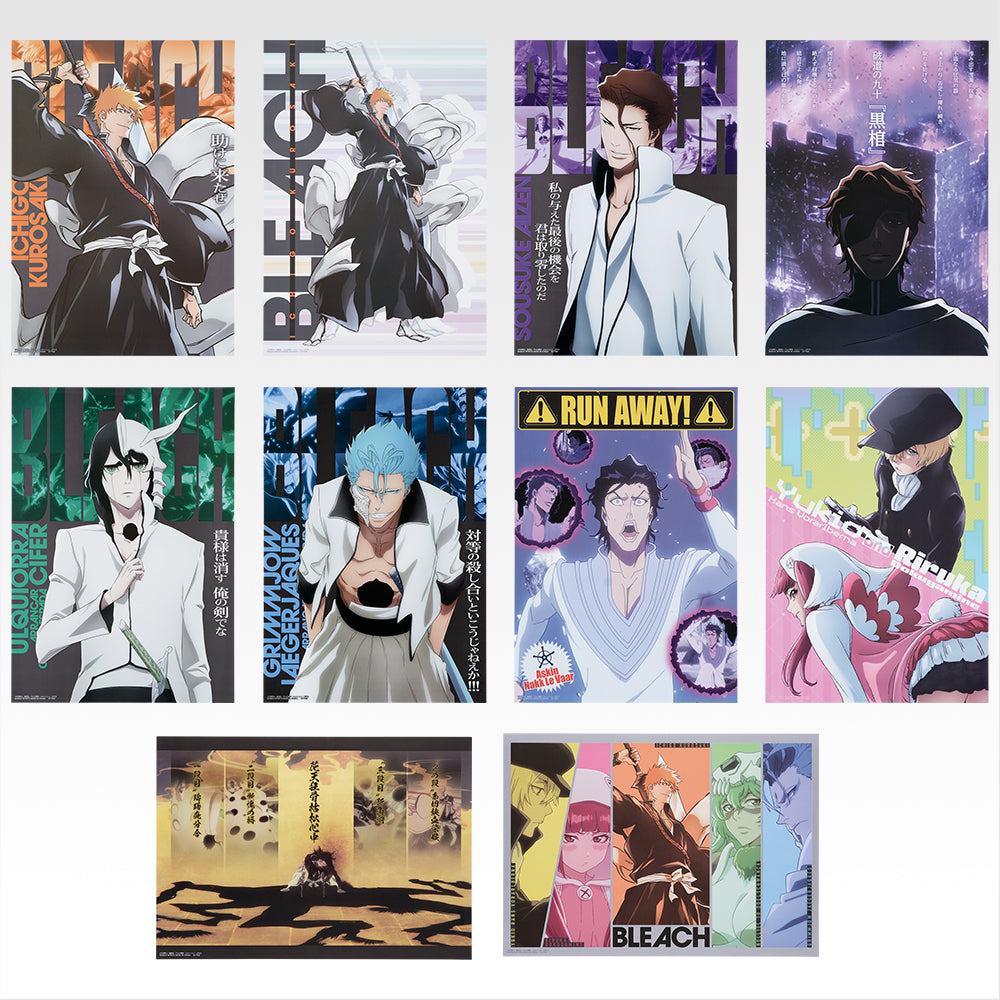 Ichiban Kuji Bleach Stirring Souls Vol.3 - F Prize Clear Poster Complete Set of 10 Types