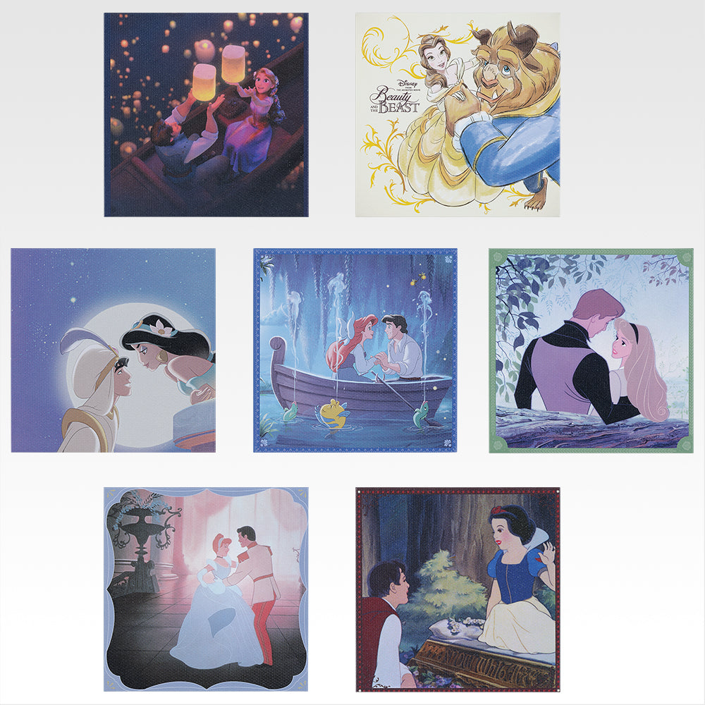 Ichiban Kuji Disney Princess Dream in Color - F Prize Mini Canvas Board Collection Complete Set of 7 Types