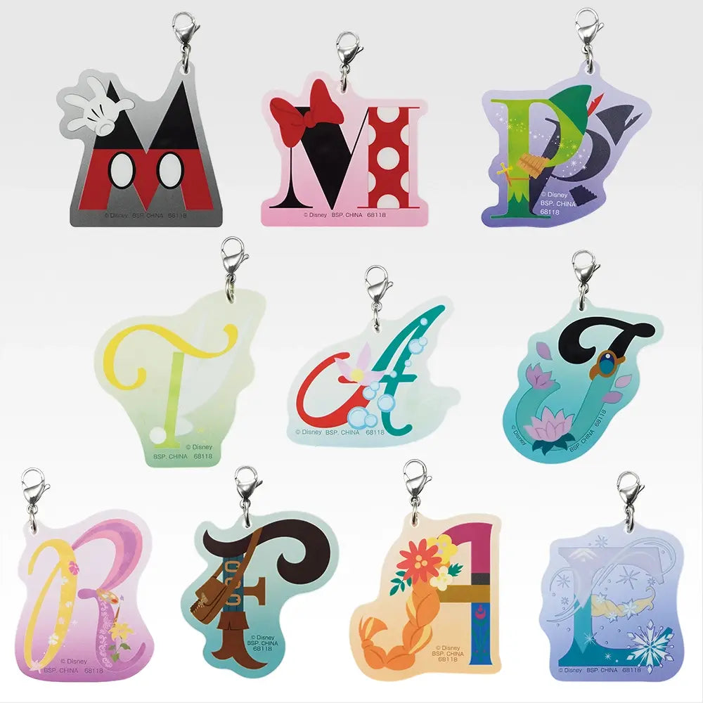 Ichiban Kuji Disney World of Imagination - H Prize Charm Collection Complete Set of 10 Types