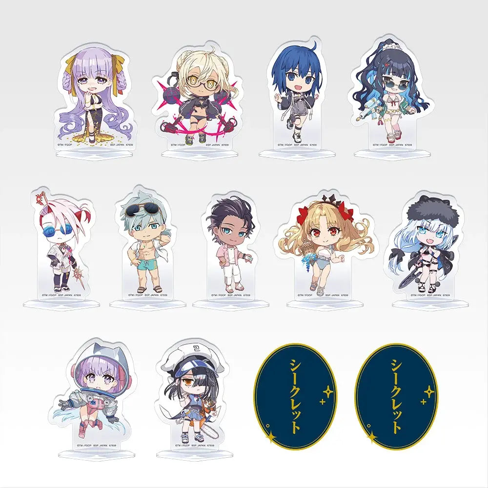 Ichiban Kuji Fate/Grand Order Celebrity Summer Experience & Archetype Inception - I Prize Kyun-Chara Acrylic Stands Complete Set of 13 Types