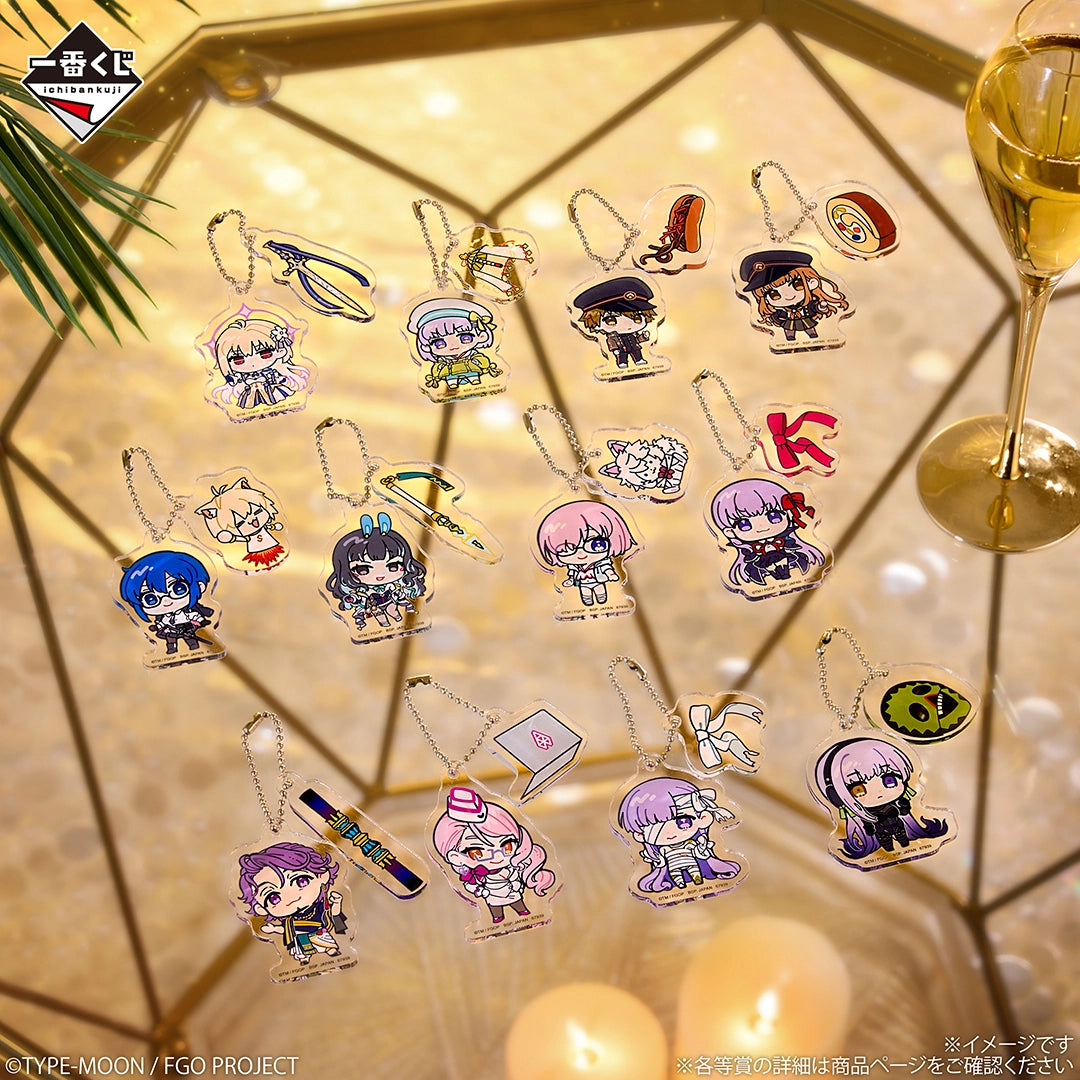 Ichiban Kuji Fate/Grand Order Celebrity Summer Experience & Archetype Inception - J Prize Twin Acrylic Charms Complete Set of 12 Types