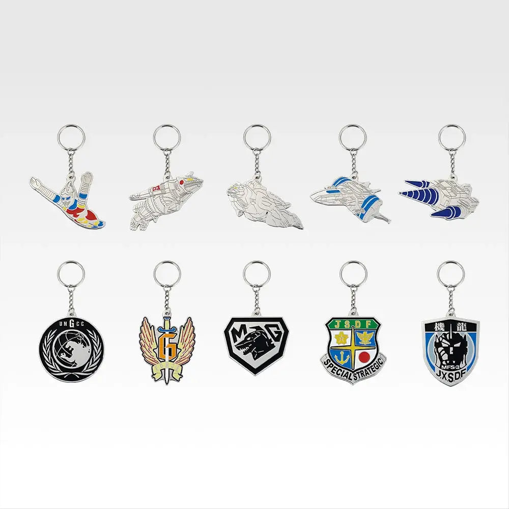 Ichiban Kuji Godzilla Machine Chronicle - F Prize Metal Charm Collection Complete Set of 10 Types