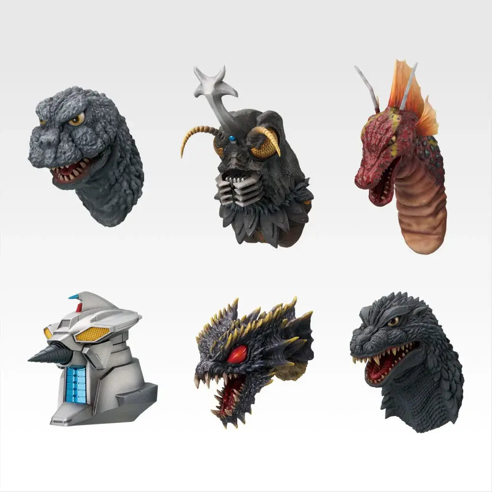 Ichiban Kuji Godzilla he Legend of the Most Terrifying Monster King - G Prize Monster Head Magnet Complete Set of 6 Types