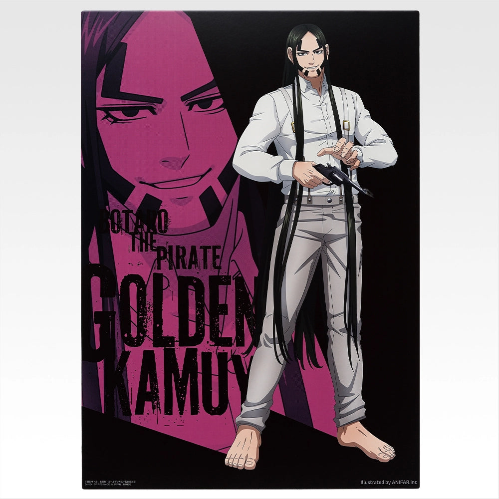 Ichiban Kuji Golden Kamuy Gold Nugget Scramble - D Prize Illustration Board Complete Set of 3 Types