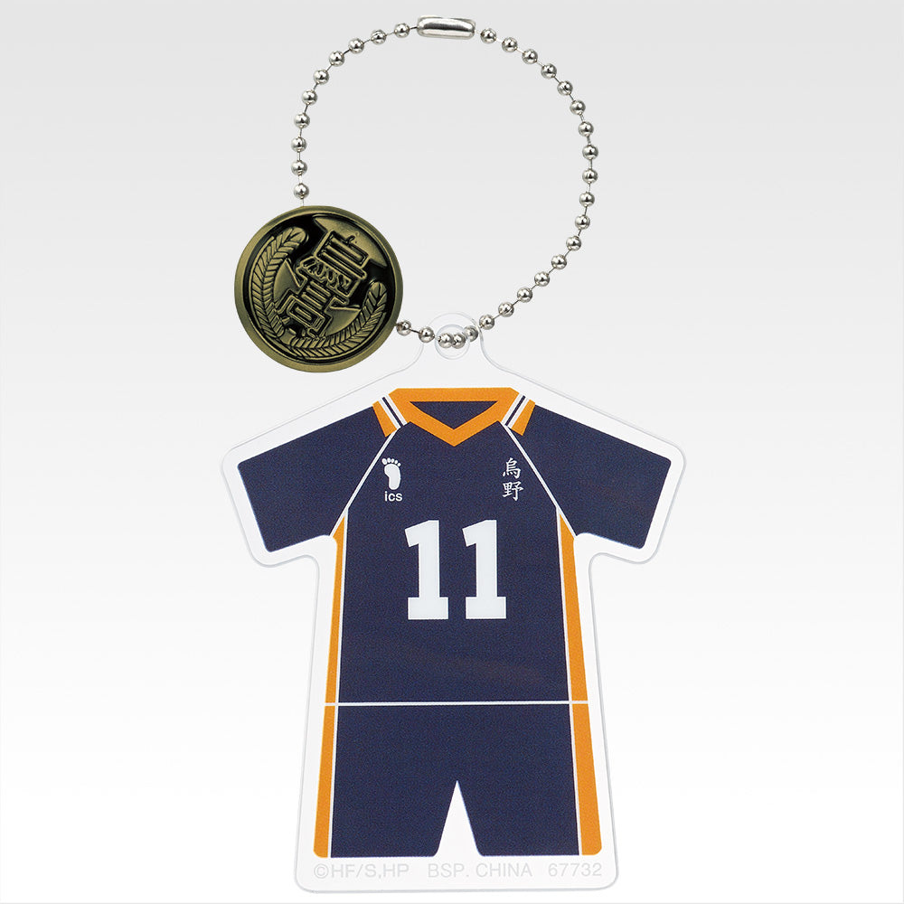 Ichiban Kuji Haikyu!! Road to the Nationals - F Prize Acrylic Charm with School Icon Button Complete Set of 15 Types