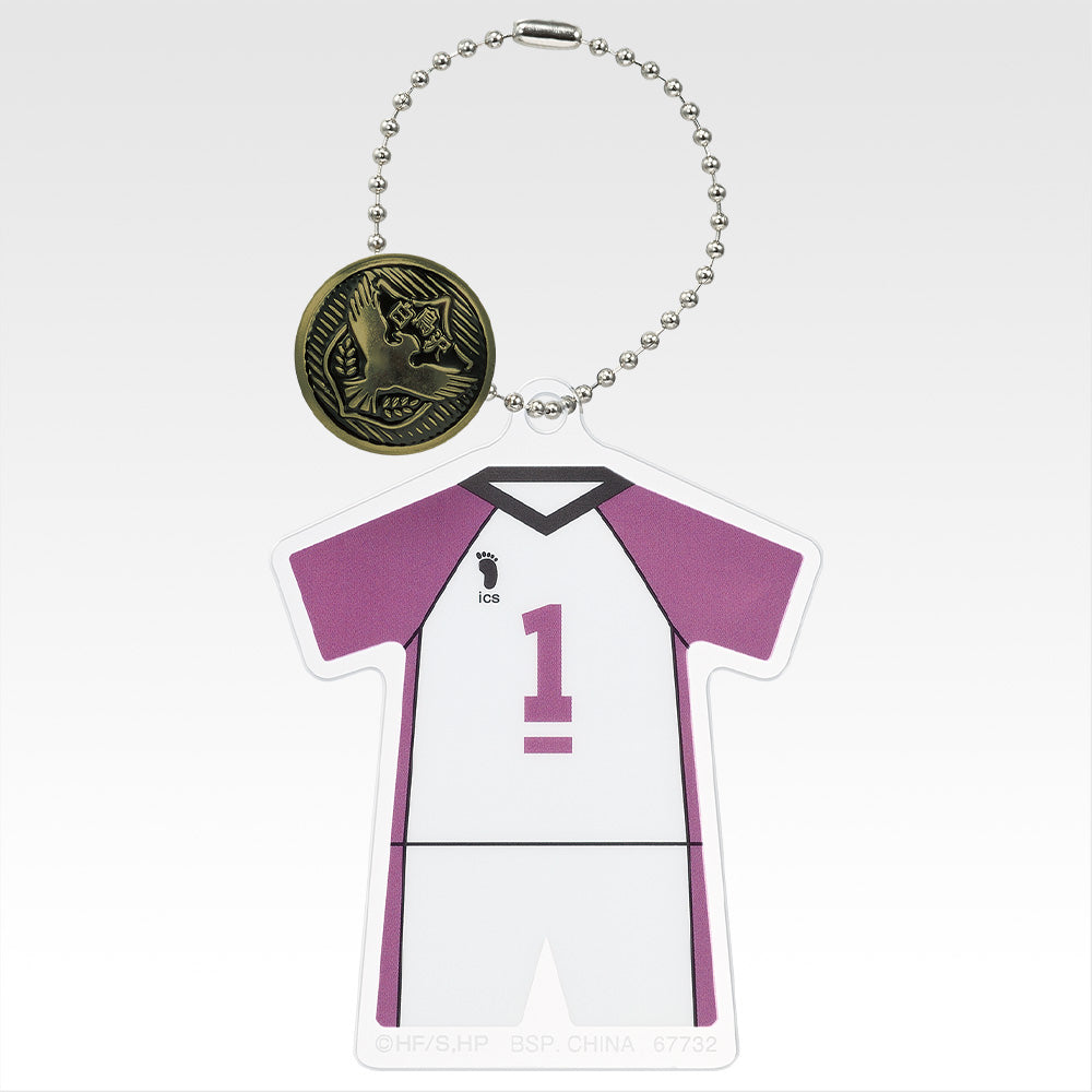 Ichiban Kuji Haikyu!! Road to the Nationals - F Prize Acrylic Charm with School Icon Button Complete Set of 15 Types