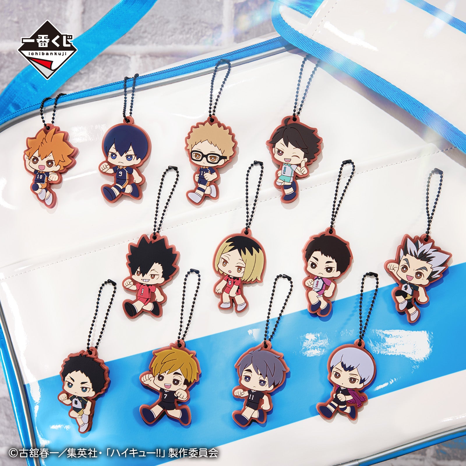 Ichiban Kuji Haikyu!! Road to the Nationals - H Prize Rubber Charm Complete Set of 12 Types