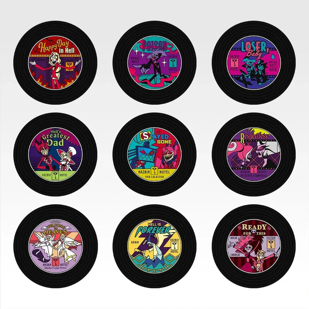 Ichiban Kuji Hazbin Hotel - G Prize Record-Style Rubber Coasters