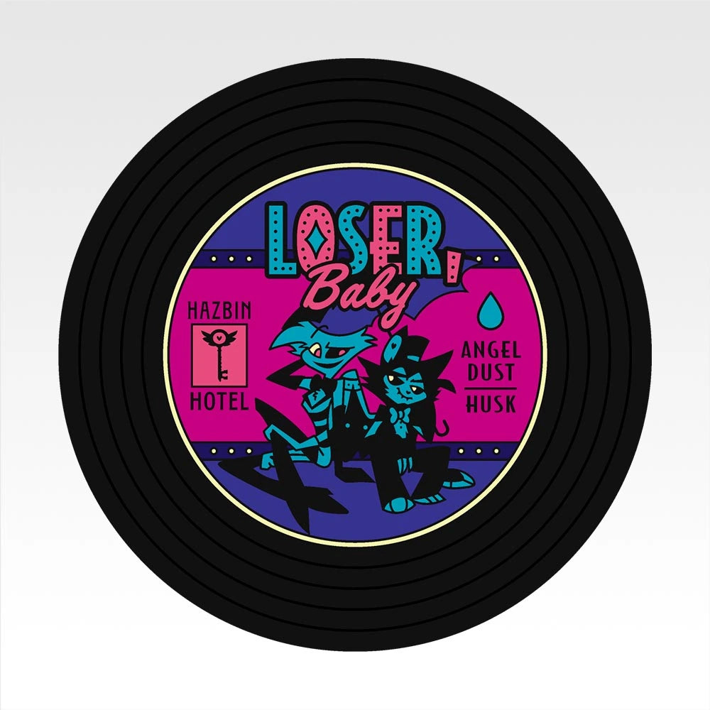 Ichiban Kuji Hazbin Hotel - G Prize Record-Style Rubber Coasters Complete Set of 9 Types