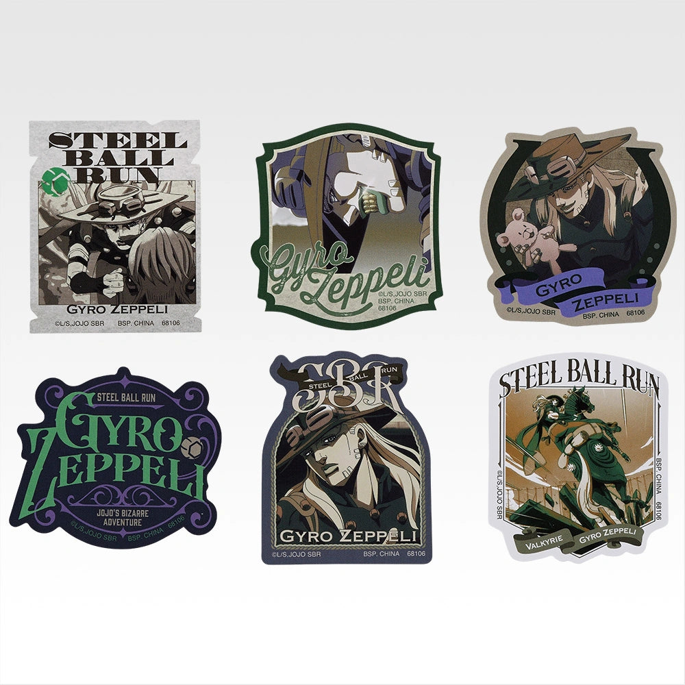 Ichiban Kuji JoJo's Bizarre Adventure Steel Ball Run - J Prize Sticker Assortment Complete Set Of 10 Types