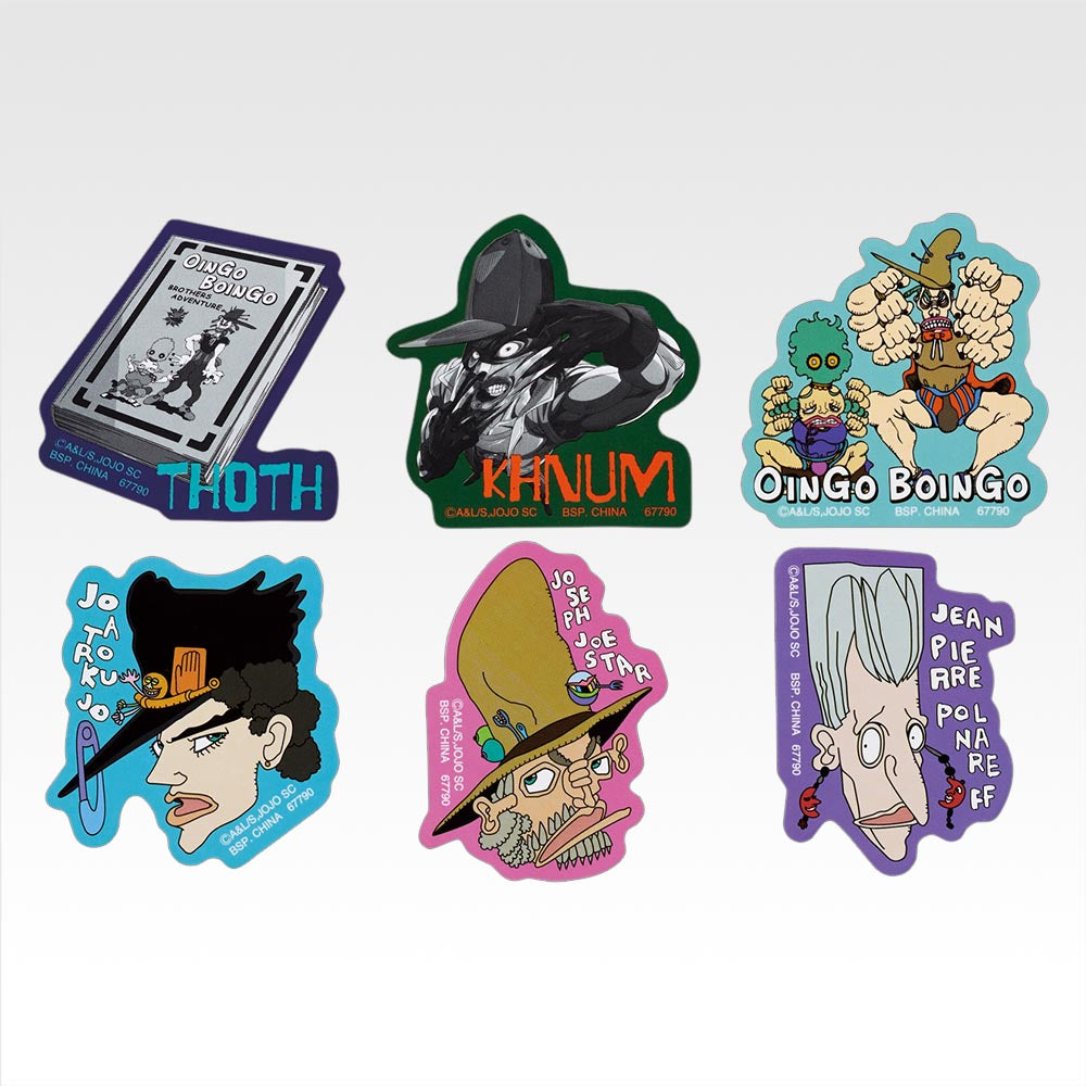 Ichiban Kuji Jojo's Bizarre Adventure Stardust Crusaders Stand Rush! - K Prize Sticker Collection Complete Set of 10 Types