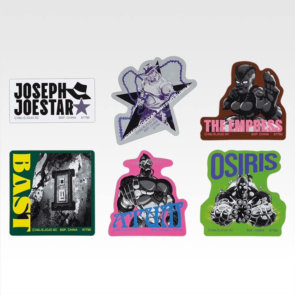 Ichiban Kuji Jojo's Bizarre Adventure Stardust Crusaders Stand Rush! - K Prize Sticker Collection Complete Set of 10 Types