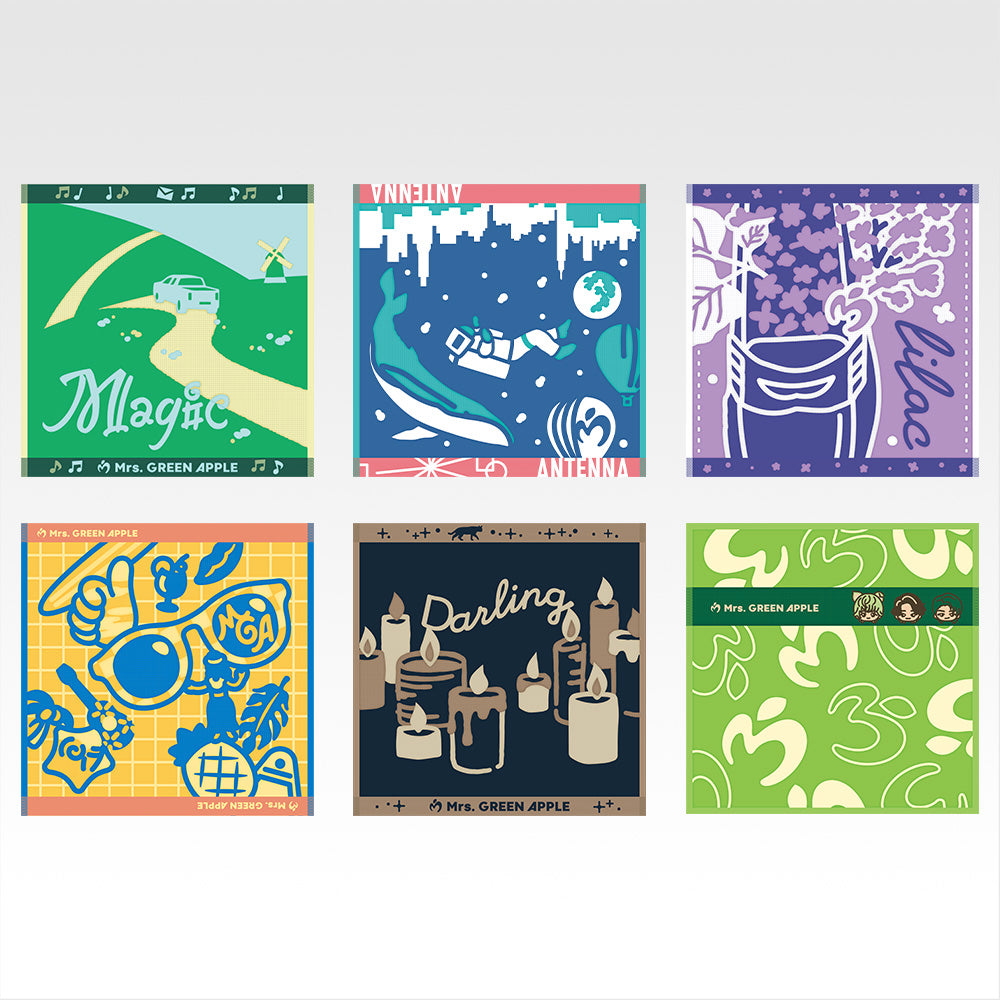 Ichiban Kuji Mrs. Green Apple Magical Winter - G Prize Jacquard Towel Complete Set of 6 Types