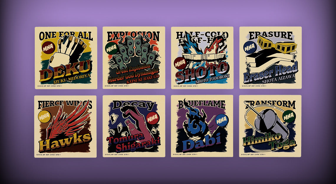 Ichiban Kuji My Hero Academia Conflicting Feelings - J Prize Sticker Set Complete Set of 8 Types