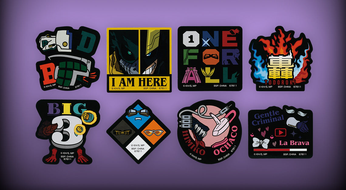 Ichiban Kuji My Hero Academia Conflicting Feelings - J Prize Sticker Set Complete Set of 8 Types