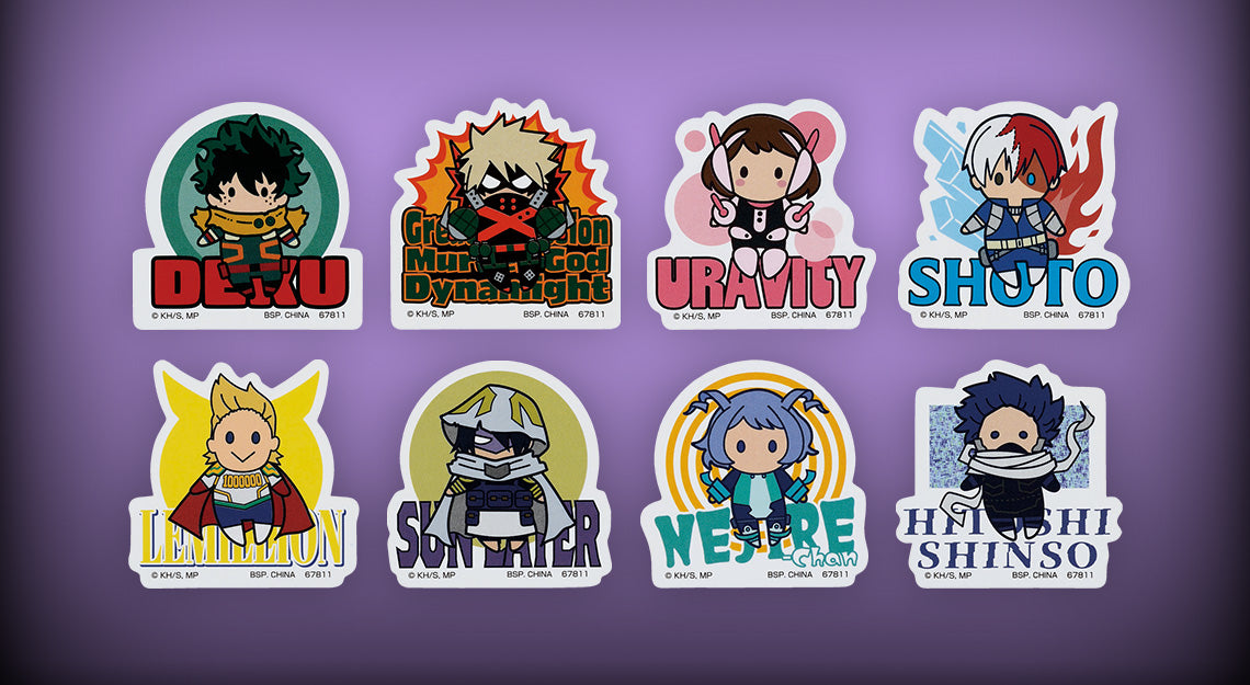Ichiban Kuji My Hero Academia Conflicting Feelings - J Prize Sticker Set Complete Set of 8 Types