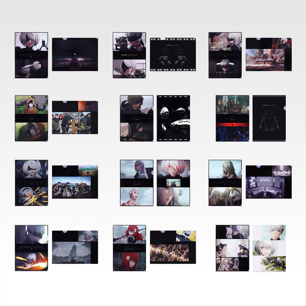 Ichiban Kuji Nier Automata Ver 1.1a Glory to Humanity - H Prize Clear File Set Complete Set of 12 Types