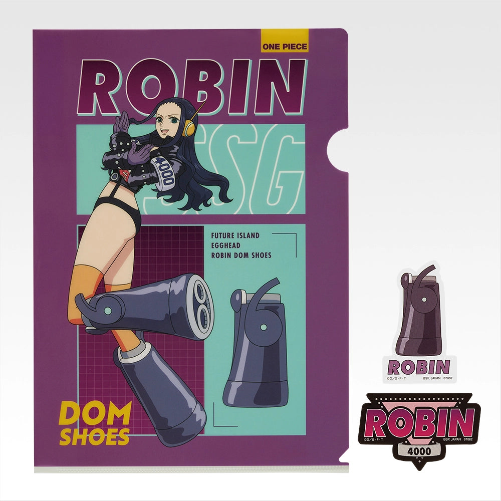 Ichiban Kuji One Piece Future Island Egghead Burst of Energy - K Prize Clear File & Sticker Complete Set of 13 Types