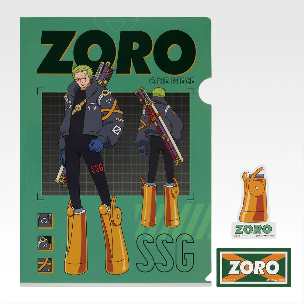 Ichiban Kuji One Piece Future Island Egghead Burst of Energy - K Prize Clear File & Sticker Complete Set of 13 Types