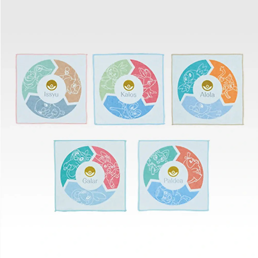 Ichiban Kuji Pokemon 30th Anniversary Vol. 2 - I Prize Hand Towel Complete Set of 5 Types