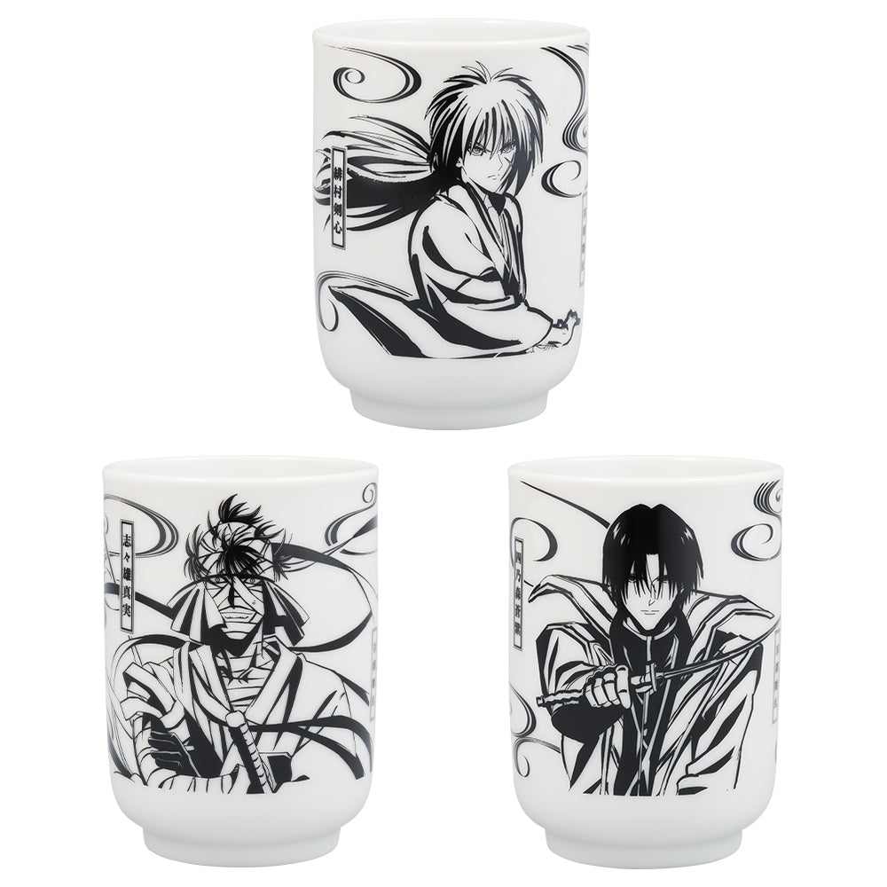 Ichiban Kuji Rurouni Kenshin Meiji Swordsman Romantic Story Kyoto Uprising - D Prize Teacup Collection Complete Set of 3 Types