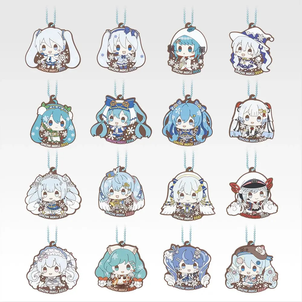 Ichiban Kuji Snow Miku All Stars - R Prize All Stars Rubber Charms Complete Set of 16 Types