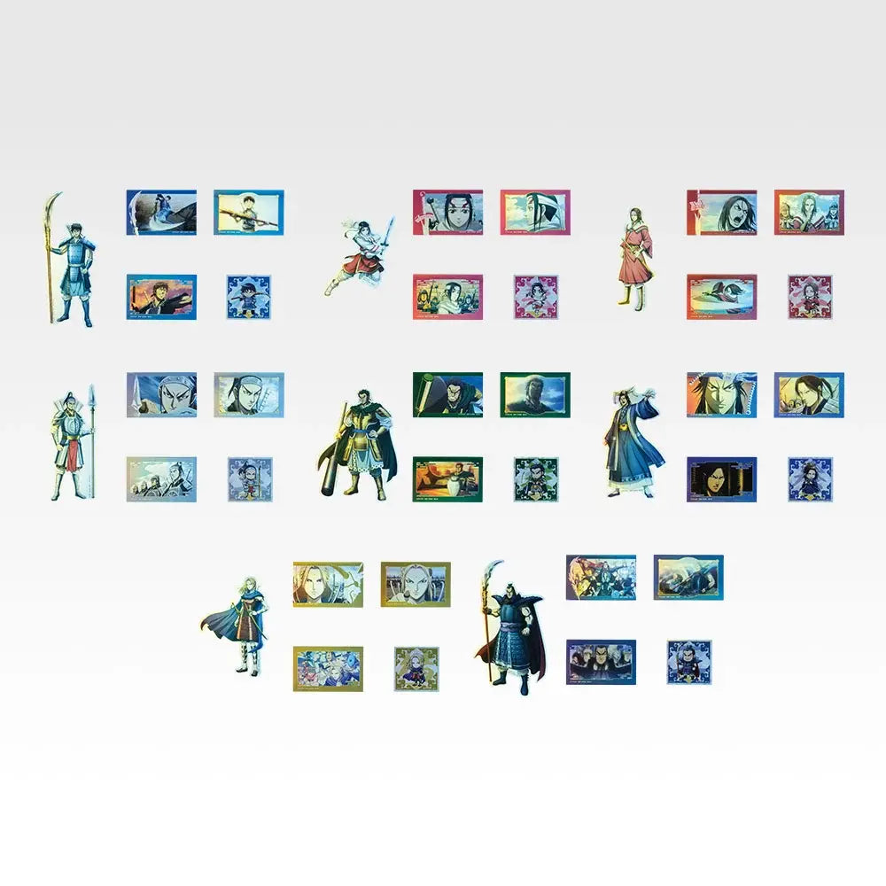 Ichiban Kuji Spring and Autumn Warring States War Kingdom The Animation: The Two Wheels Of Wisdom And Military Power - I Prize Hologram Sticker Set Complete Set of 8 Types