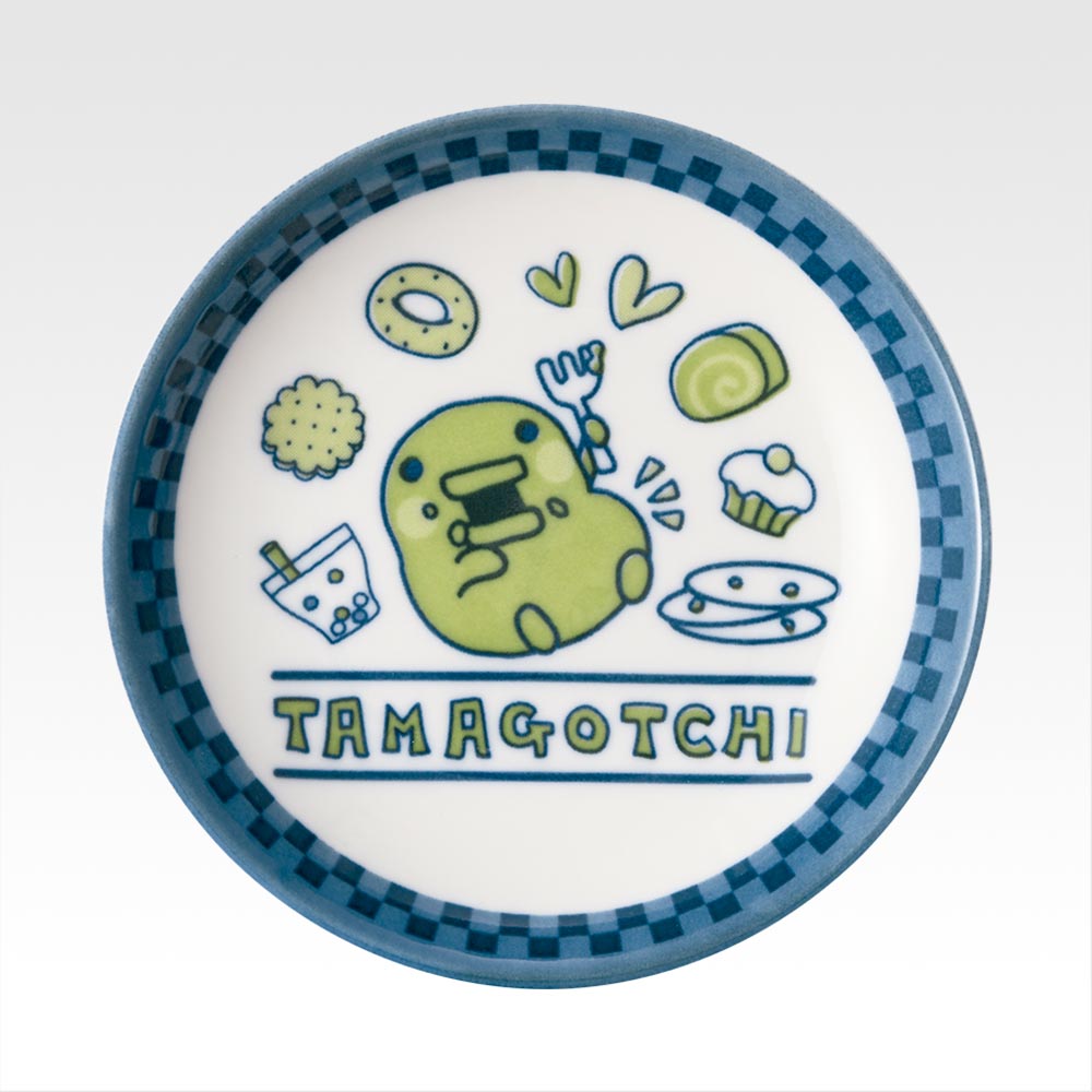 Ichiban Kuji Tamagotchi Discovering Tamagotchi in the Reiwa Era!! Rooms and Tamagotchi from Back in the Days - D Prize Exciting Tableware Complete Set of 4 Types