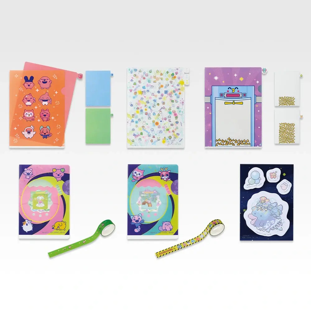 Ichiban Kuji Tamagotchi Spinning Discovery! Tamagotchi Paradise - H Prize Stationery Set Complete Set of 6 Types