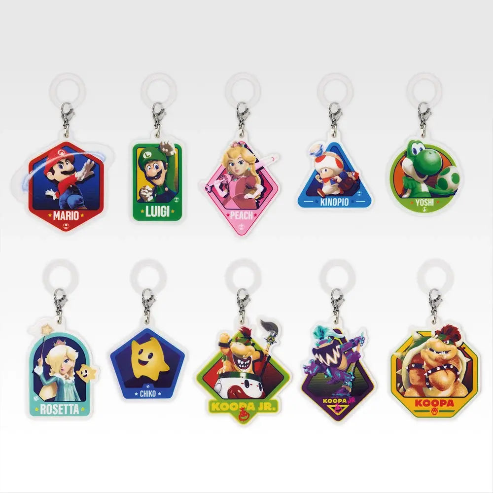Ichiban Kuji The Super Mario Galaxy Movie - H Prize Puffy Rubber Marker Charm Complete Set of 10 Types