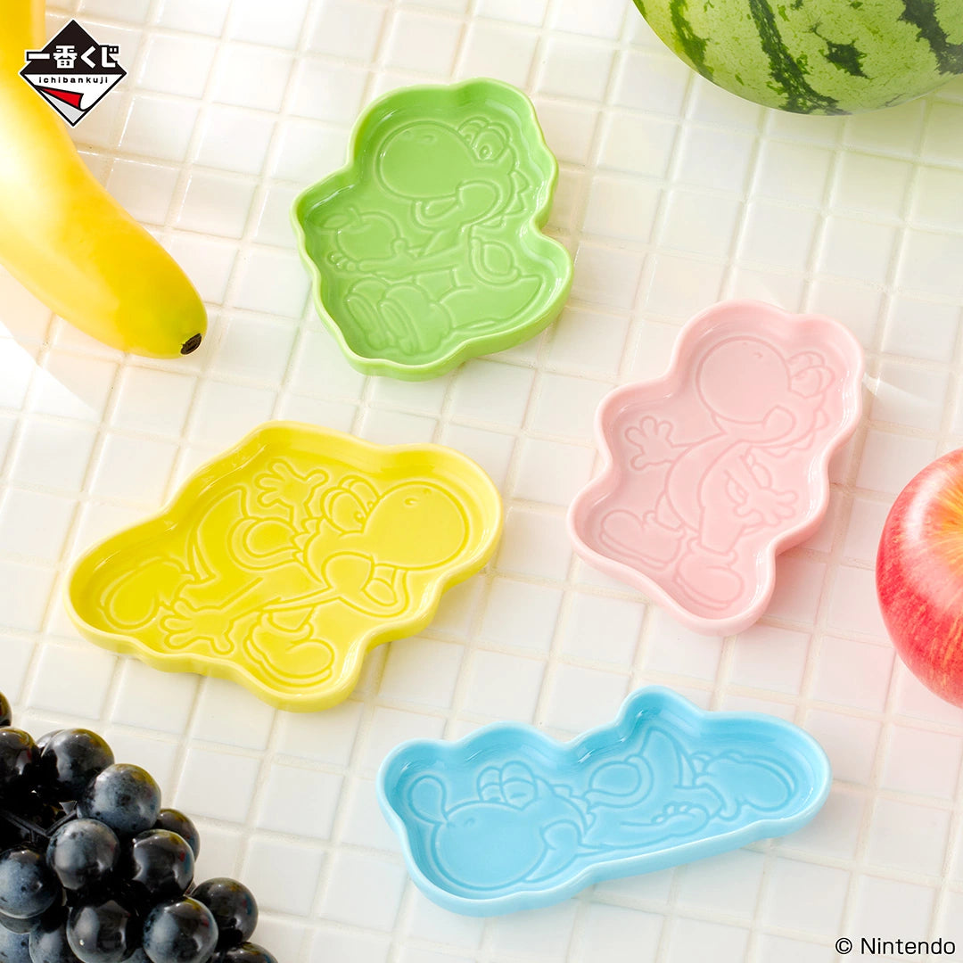 Ichiban Kuji The Super Mario with YOSHI - D Prize Plate Collection Complete Set of 4 Types