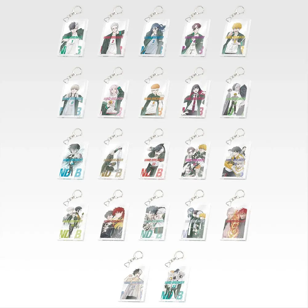 Ichiban Kuji Wind Breaker 5th Anniversary of the Original Work - F Prize Paperback Acrylic Keychain Complete Set of 22 Types