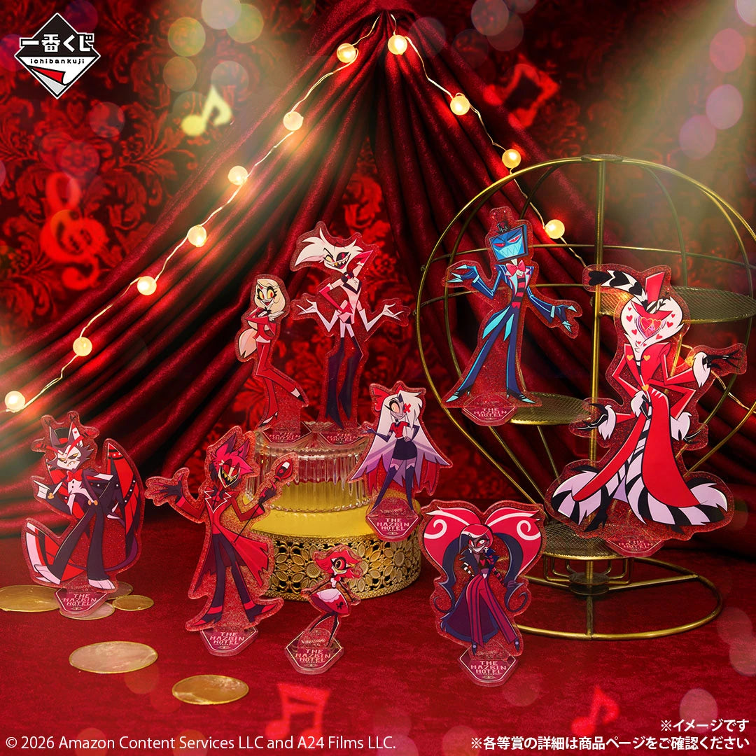 Ichiban Kuji Hazbin Hotel - F Prize Acrylic Stands Complete Set of