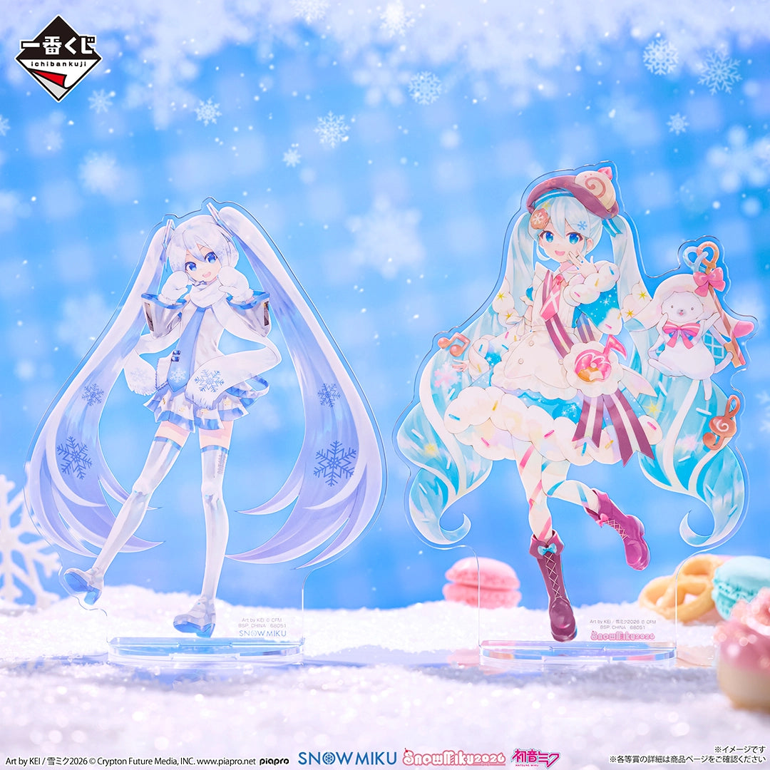 Ichiban Kuji Snow Miku All Stars - B to Q Prizes 2011 To 2026 Big Acrylic Stands (16 Types)