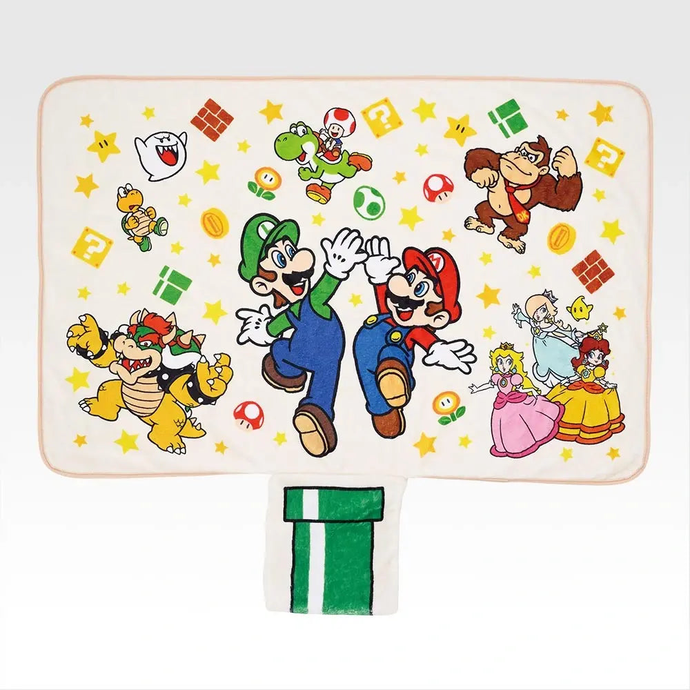 Ichiban Kuji Super Mario: Mario & Friends Always Together - C Prize Blanket with Storage Pocket