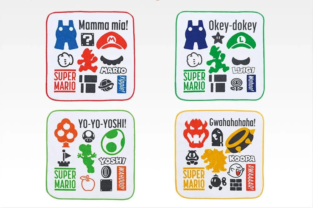 Ichiban Kuji Super Mario: Mario & Friends Always Together - E Prize Drawstring Bags or Towels Collection