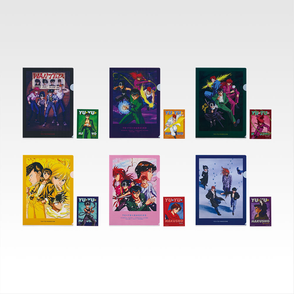 Ichiban Kuji Yu Yu Hakusho Dark Martial Arts Tournament Vol.2 - G Prize Clear Files & Stickers Complete Set of 6 Types