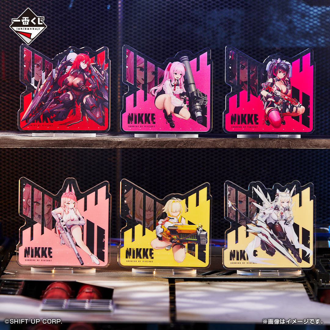ICHIBAN KUJI GODDESS OF VICTORY - NIKKE CHAPTER 3 - I + J + K PRIZE Double-sided Battle Acrylic Stand ONE + TWO + THREE Complete Set 14 Types
