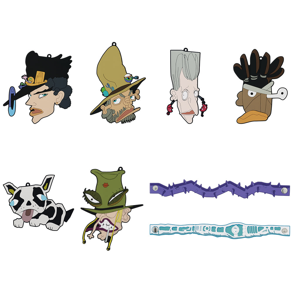 JOJO'S BIZARRE ADVENTURE ICHIBAN KUJI - STARDUST CRUSADERS (K) RUBBER COLLECTION Full Set 8 Pcs